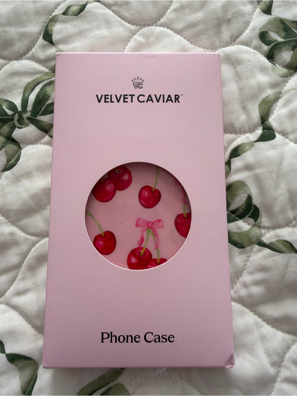 Velvet Caviar Pink Cherry Print Phone Case